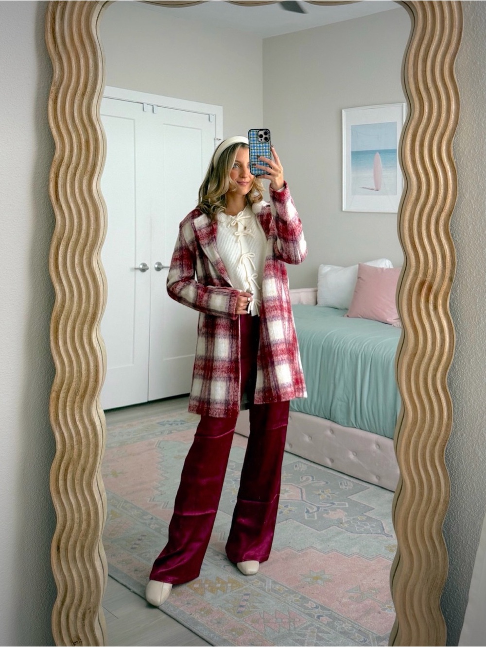 Petal and pup burgundy satin pants